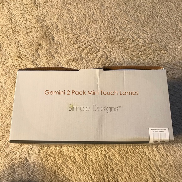 Simple Designs Gemini Mini Touch Lamps 2 Pack - Picture 4 of 10